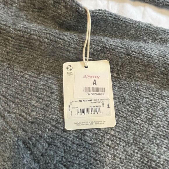 a.n.a Womens Long Sleeve Button Open Front Cardigan. Size Ps petite, color gray - Picture 7 of 8